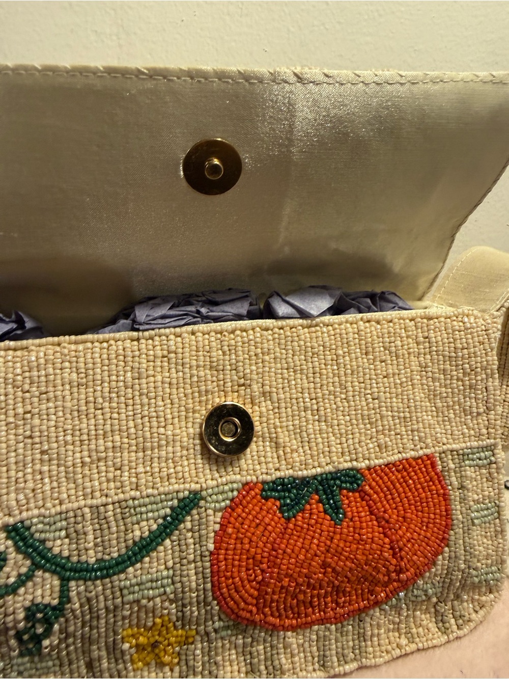 Beaded Pumpkin Bag Sol and Mer - Picture 7 of 9